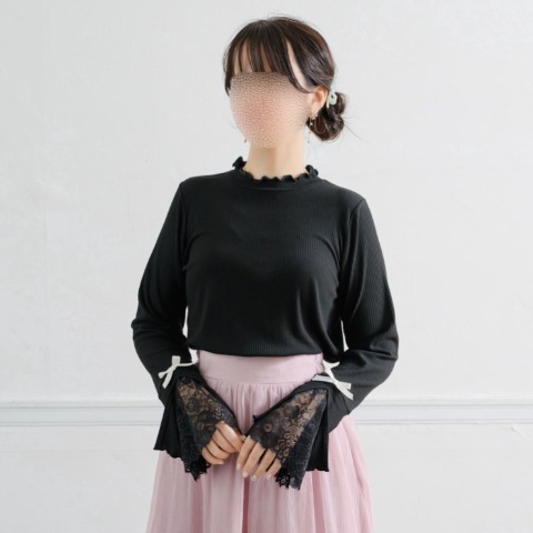 レディース　袖レースプルオーバー(maki)