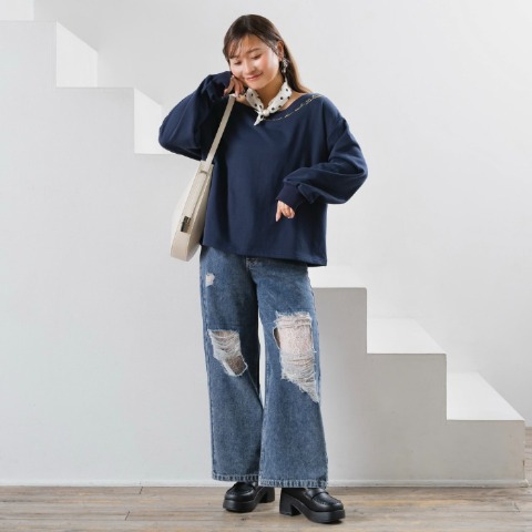 レディース　2WAYロゴプルオーバー(Taiyou)