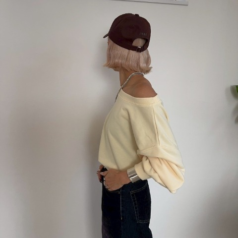 レディース　オーバーサイズボートネックプルオーバー（anna）