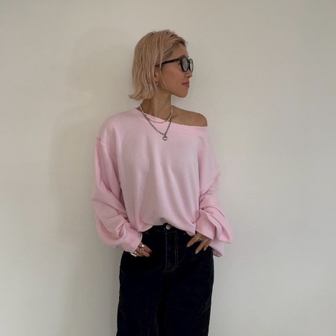 レディース　オーバーサイズボートネックプルオーバー（anna）