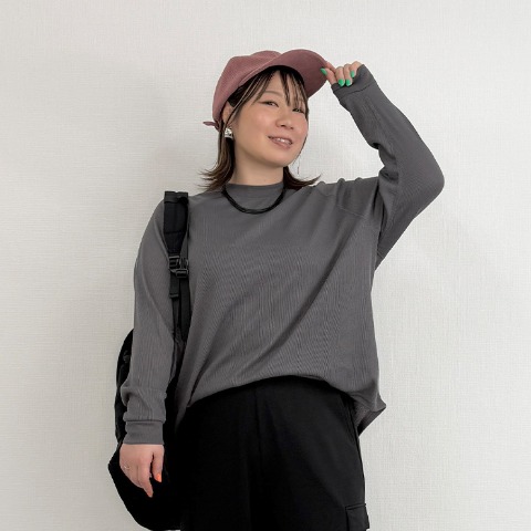 レディース　ワッフルプルオーバー（おかだゆり）