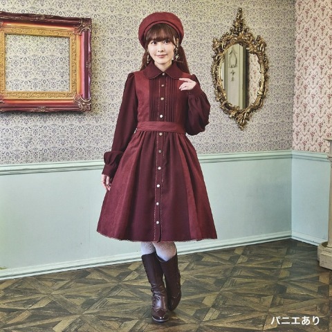 レディース　ノエル・ド・メモワール 胸元リボンタイワンピース（くる実）