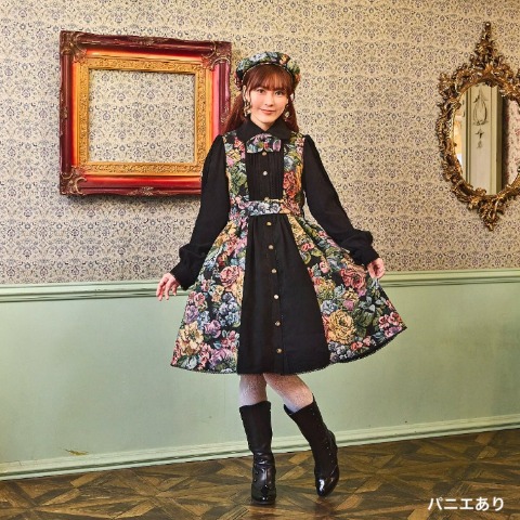 レディース　ノエル・ド・メモワール ゴブラン胸元リボンタイワンピース（くる実）
