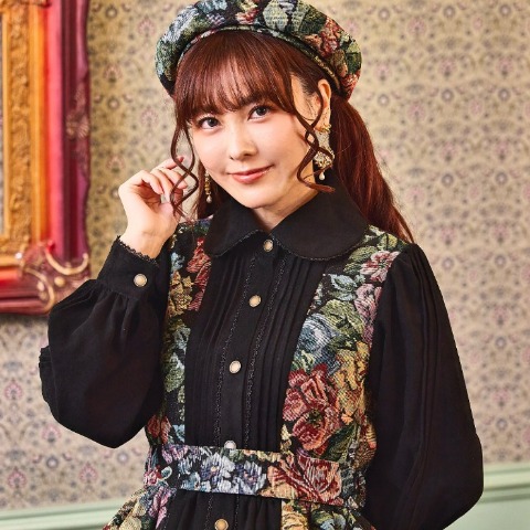 レディース　ノエル・ド・メモワール ゴブラン胸元リボンタイワンピース（くる実）