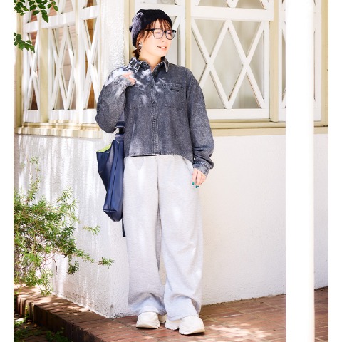 レディース　デニムシャツ（おかだゆり）