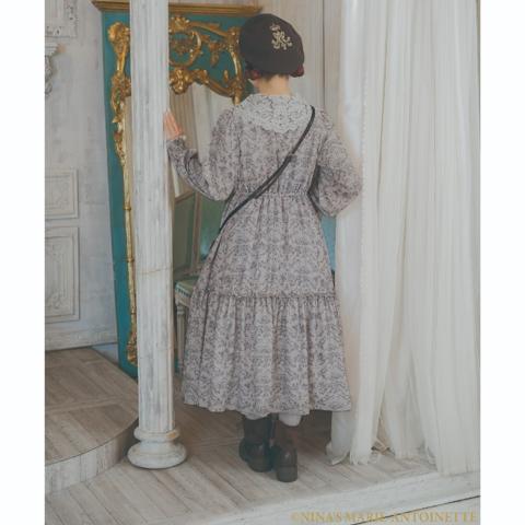 レディース　レース襟トワルドジュイワンピース（青木美沙子×NINA'S）
