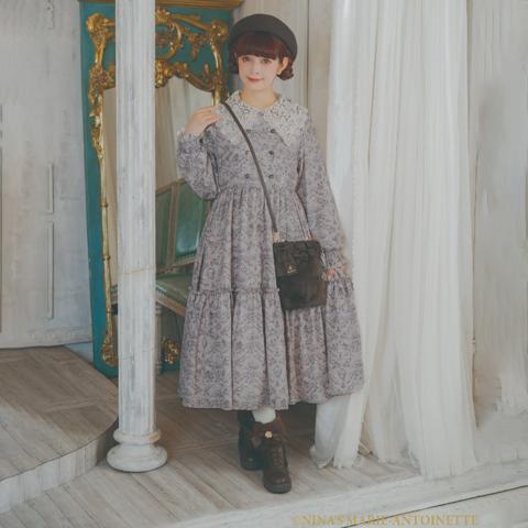 レディース　レース襟トワルドジュイワンピース（青木美沙子×NINA'S）