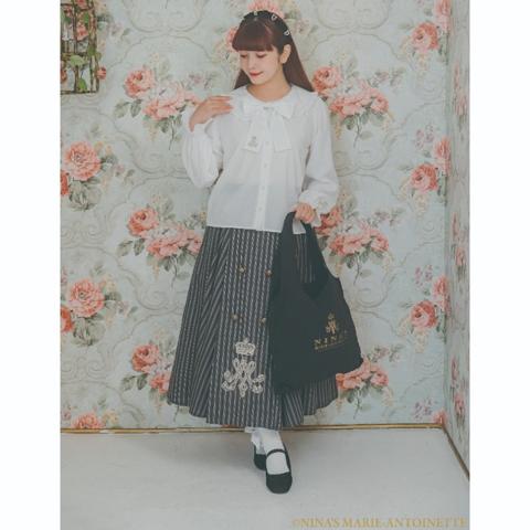 レディース　ロゴ刺繍リボンブラウス（青木美沙子×NINA'S）