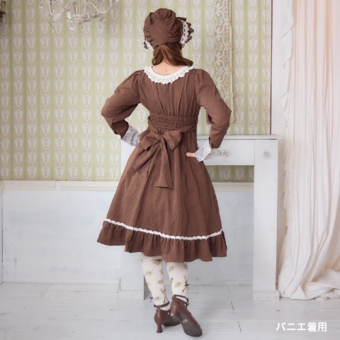 レディース　配色花柄ジャカードワンピース（愛野えり）