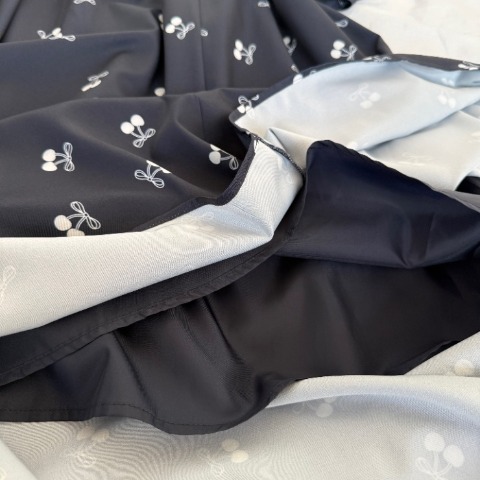 レディース　リボン×チェリープリントワンピース（maki）