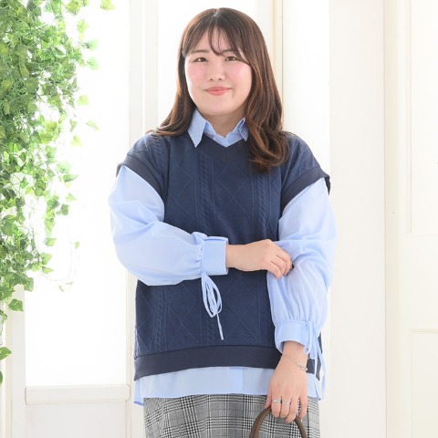 レディース　ドッキングシャツ（Komachi)