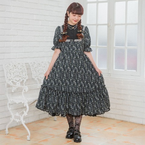 レディース　花柄×リボンワンピース（青木美沙子）