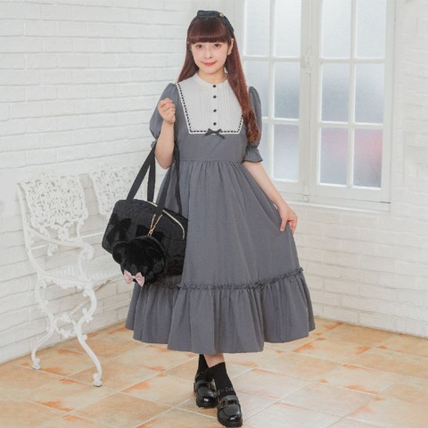 レディース　配色切り替えワンピース（青木美沙子）