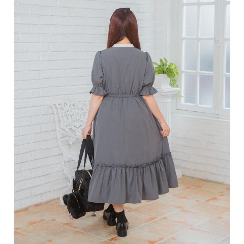 レディース　配色切り替えワンピース（青木美沙子）