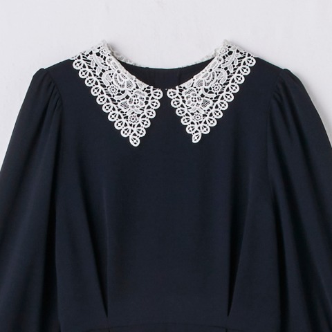 レディース　襟レースワンピース（Hina）