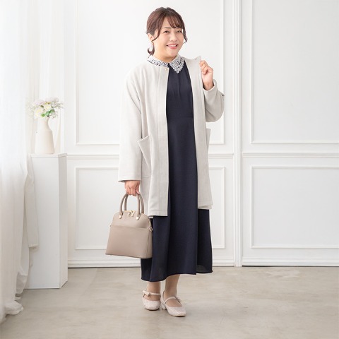 レディース　襟レースワンピース（Hina）