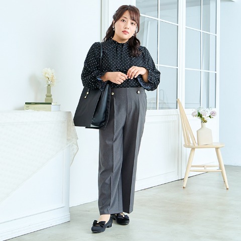 レディース　ボウタイブラウス（Hina）