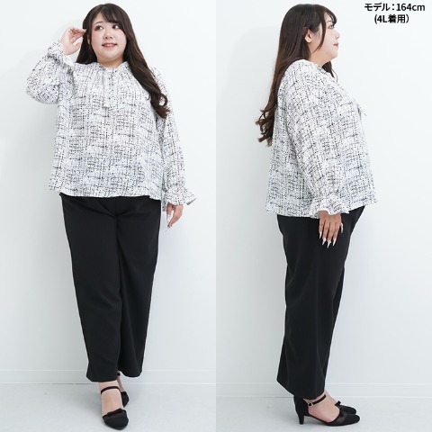 レディース　ボウタイブラウス（Hina）