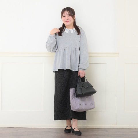 レディース　襟レースブラウス（komachi）