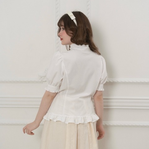 レディース　フリルレースブラウス（えりか）