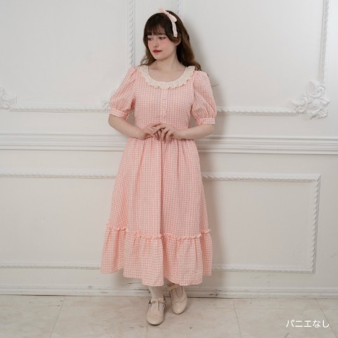 レディース　ギンガムチェックワンピース（えりか）