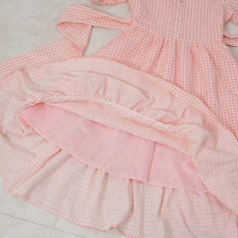 レディース　ギンガムチェックワンピース（えりか）