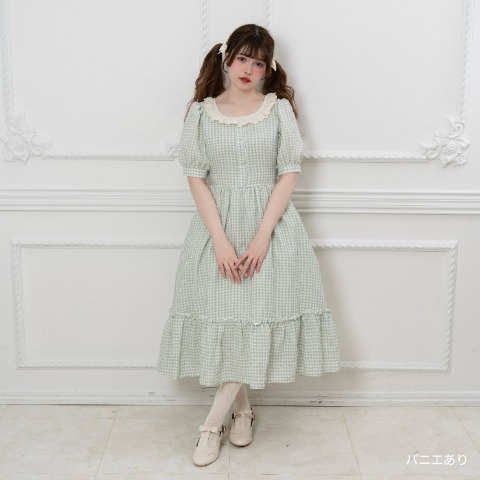 レディース　ギンガムチェックワンピース（えりか）