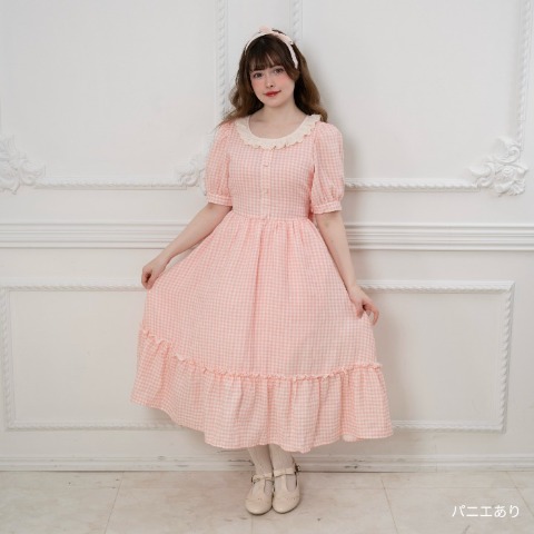 レディース　ギンガムチェックワンピース（えりか）