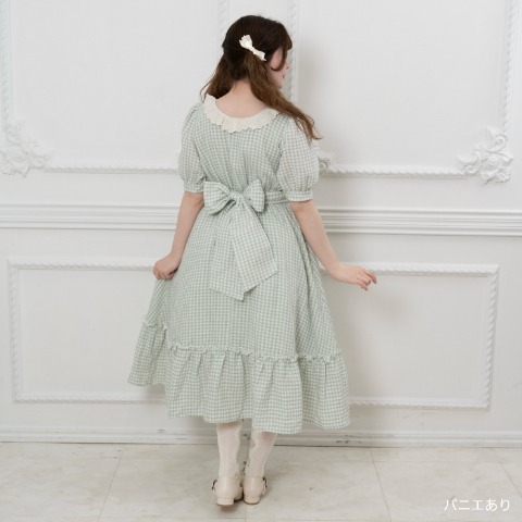 レディース　ギンガムチェックワンピース（えりか）