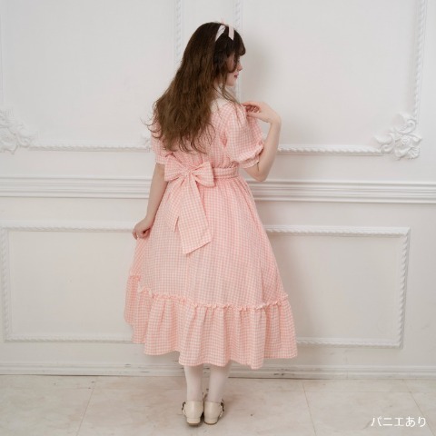 レディース　ギンガムチェックワンピース（えりか）