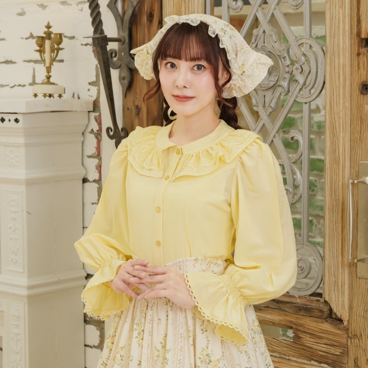 ☆新品タグ付☆J.CREW/マスタード色/フリル付ブラウス大きいサイズXL ビッグカラーフリルデザインブラウス | titivate