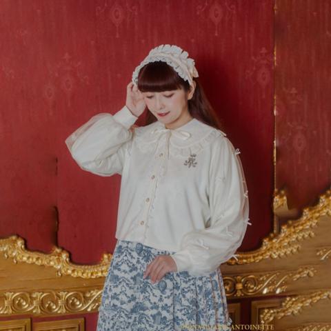 レディース　袖チュールカーディガン(青木美沙子×NINA’S)
