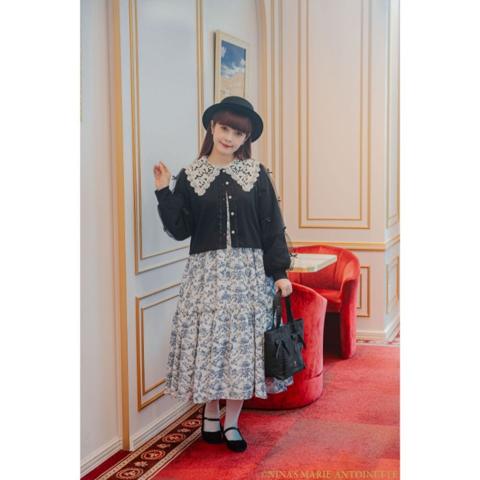 レディース　袖チュールカーディガン(青木美沙子×NINA’S)