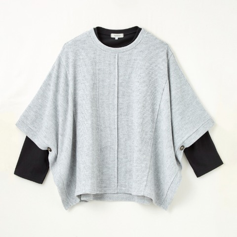 レディース　ポンチョ+プルオーバーセット　（hareiro）