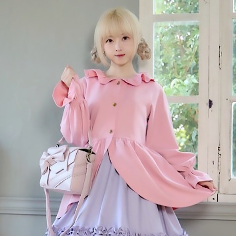 レディース　フリルカーディガン（星名桜子）