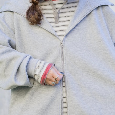 レディース　襟2WAYダンボールパーカ（Taiyou）