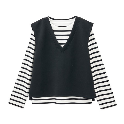 レディース　ベスト+プルオーバーセット（おかだゆり）