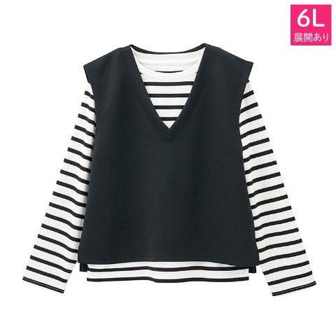 レディース　ベスト+プルオーバーセット（おかだゆり）