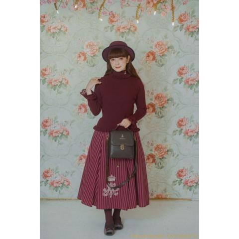 レディース　袖レースリブニットプルオーバー(青木美沙子×NINA’S)
