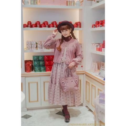 レディース　袖レースリブニットプルオーバー(青木美沙子×NINA’S)