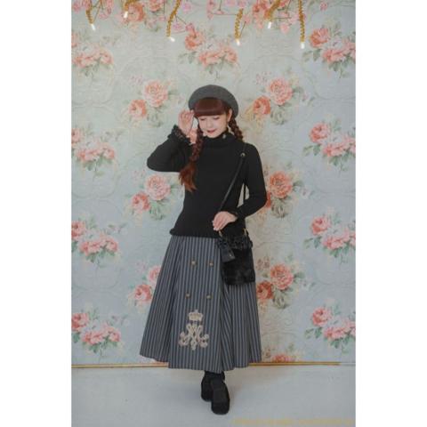 レディース　袖レースリブニットプルオーバー(青木美沙子×NINA’S)