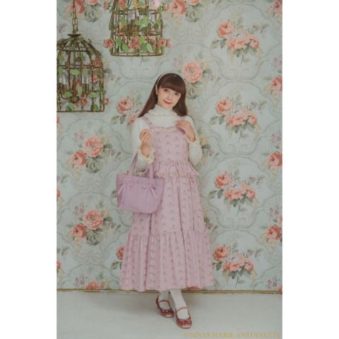 レディース　袖レースリブニットプルオーバー(青木美沙子×NINA’S)