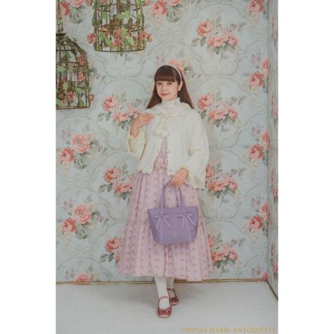 レディース　袖レースリブニットプルオーバー(青木美沙子×NINA’S)