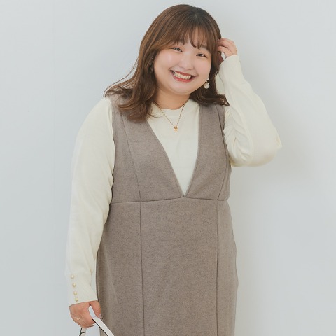 レディース　ボタンニットプルオーバー（YUKI）