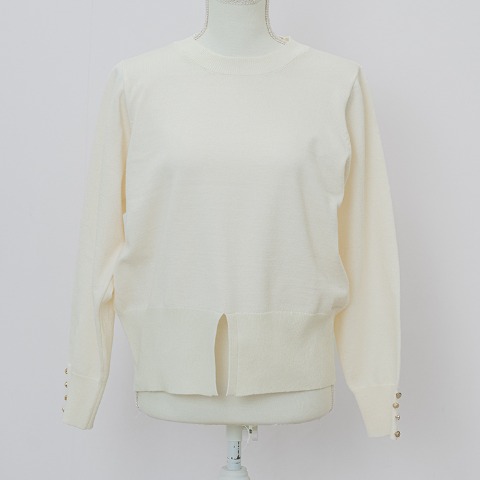 レディース　ボタンニットプルオーバー（YUKI）