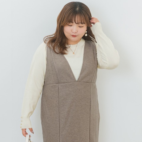 レディース　ボタンニットプルオーバー（YUKI）