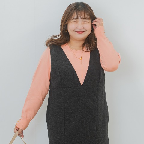 レディース　ボタンニットプルオーバー（YUKI）