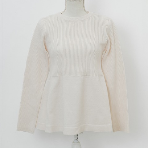 レディース　ペプラムニットプルオーバー（YUKI）