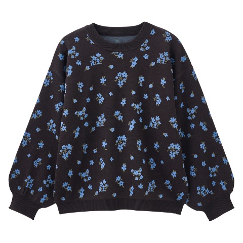 レディース　花柄ニットプルオーバー(yuki×Taiyou)