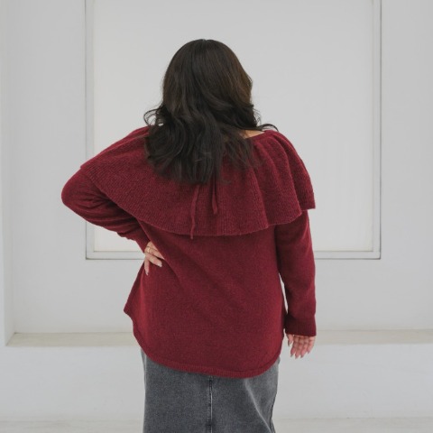 レディース　ケープ襟ニットプルオーバー(yuki×Taiyou)